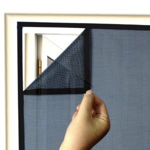 Mosquito Net for Window with Fiber Glass 4/4feet(120/120cm) 47/47Inches 1 Year Guarantee Already Stitched with Net(Black Color) 200GSM ULS:2