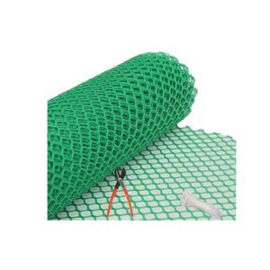 3.3 Feet Height X 10 Feet Length UV Stabilized PVC Balcony Safety Net_ Indoor Kids Safety Net_ Protection Net _Anti Bird Net_ Green Colour _with 1 Cutter and 50 Tags UPLOK2
